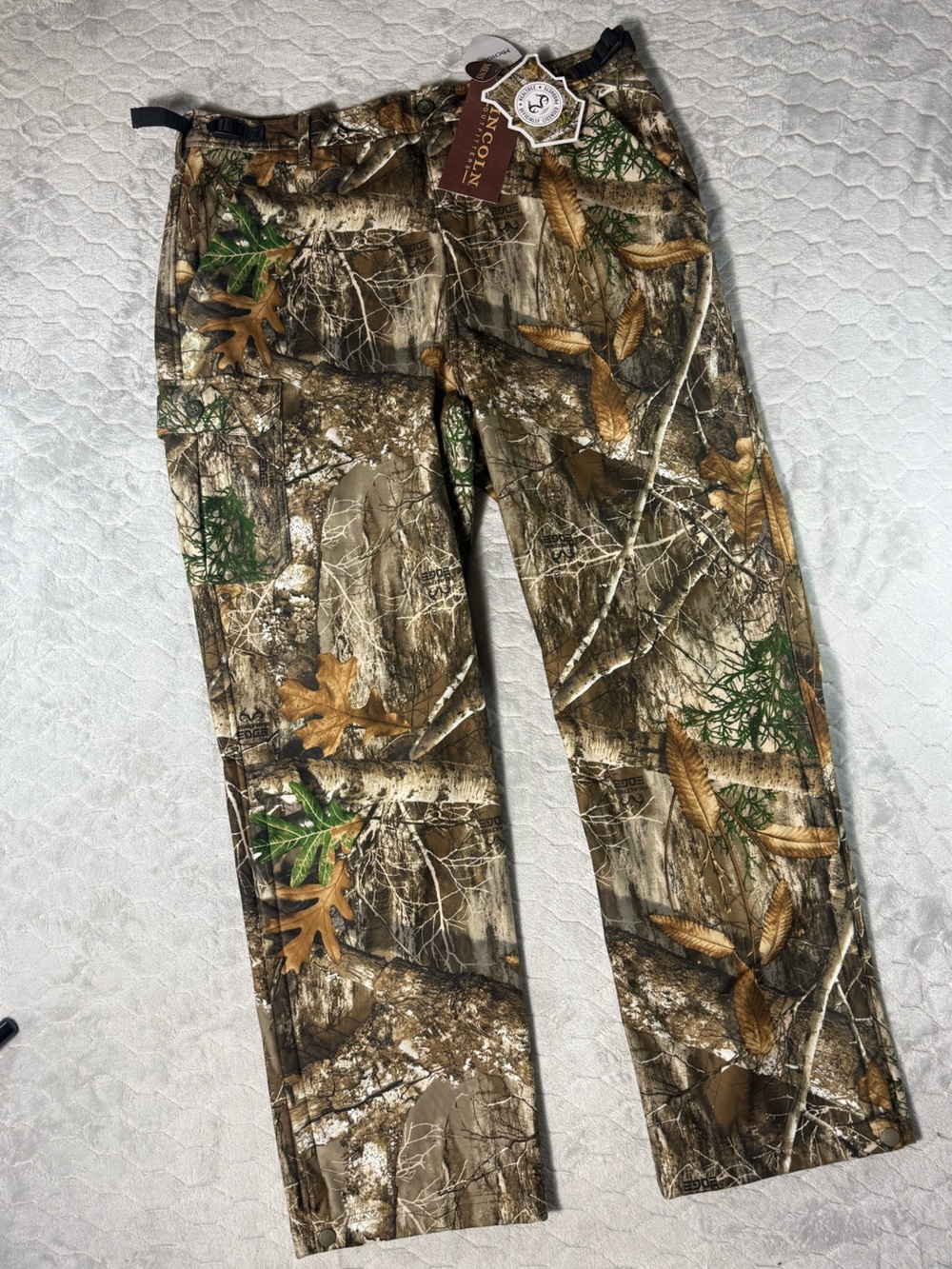 Lincoln Outfitters Realtree Edge Camo Fleece Lined Hunting Pants XL NWT